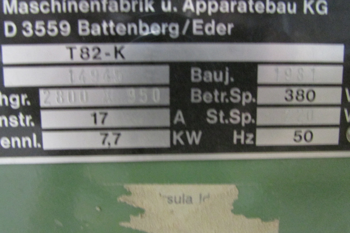 Langbandschleifmaschine Johannsen T82 K - gebraucht