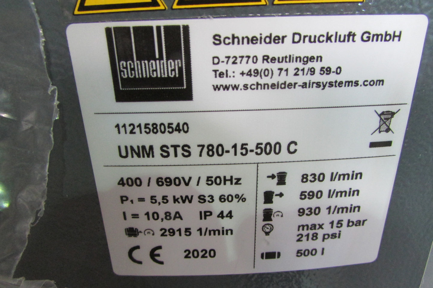Schneider Airsystems UNM STS 780-15-500 C