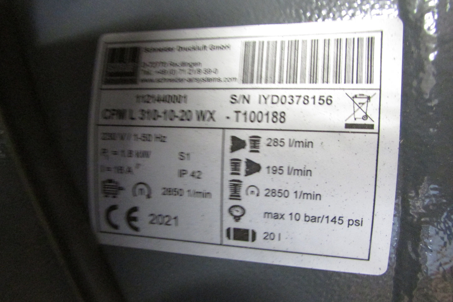 Schneider Airsystems CPML 310-10-20 WX