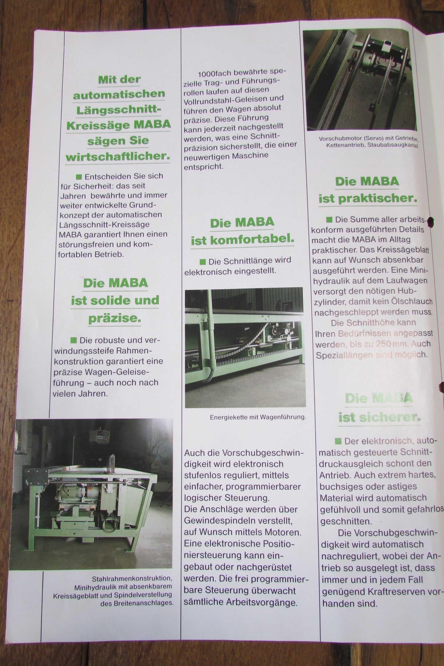 MABA - automatsiche Längsschnitt-Kreissäge - Besäumsäge 4.200mm Schnittlänge - gebraucht