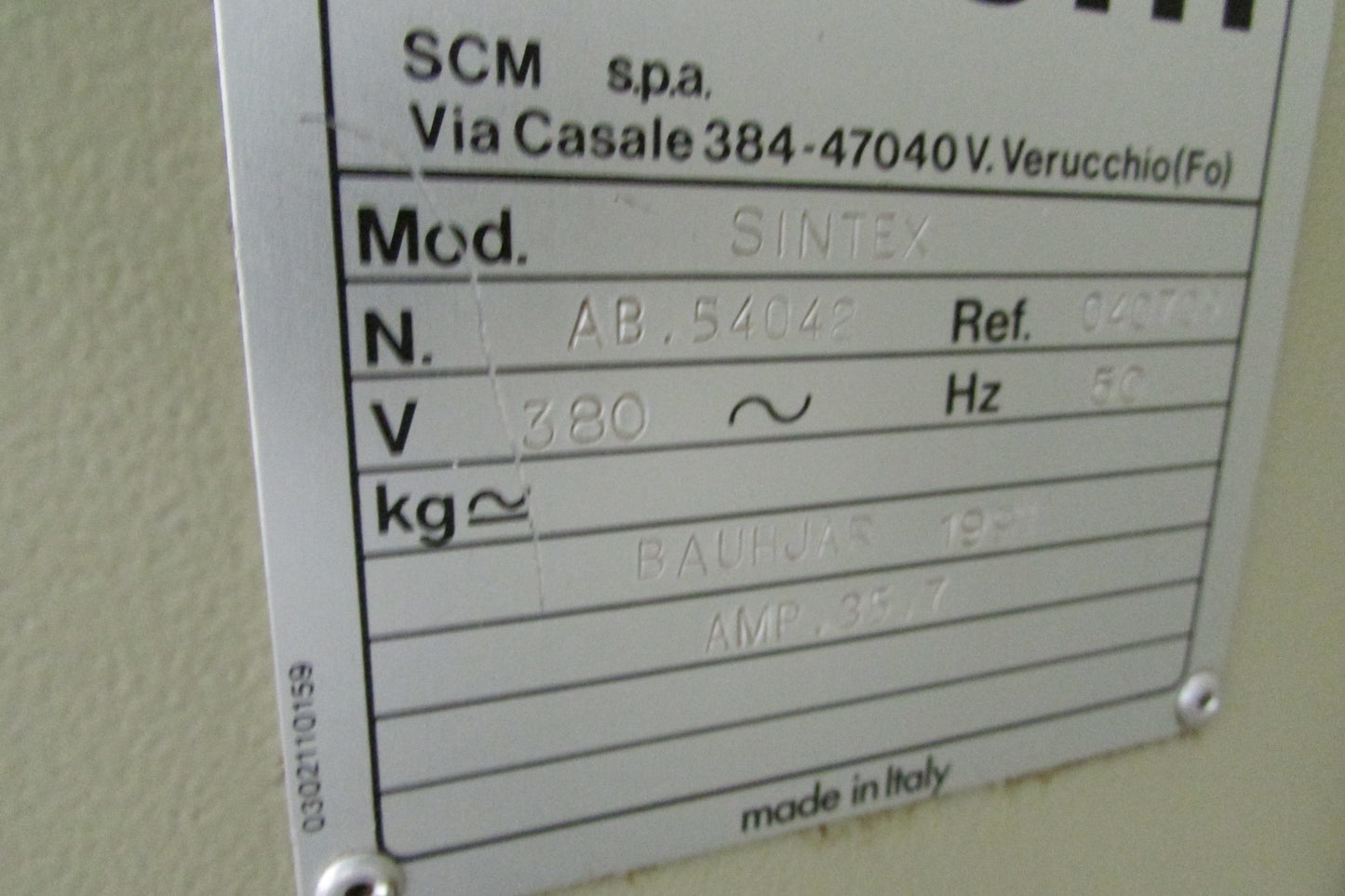 SCM Vierseitenhobel Typ SINTEX - gebraucht