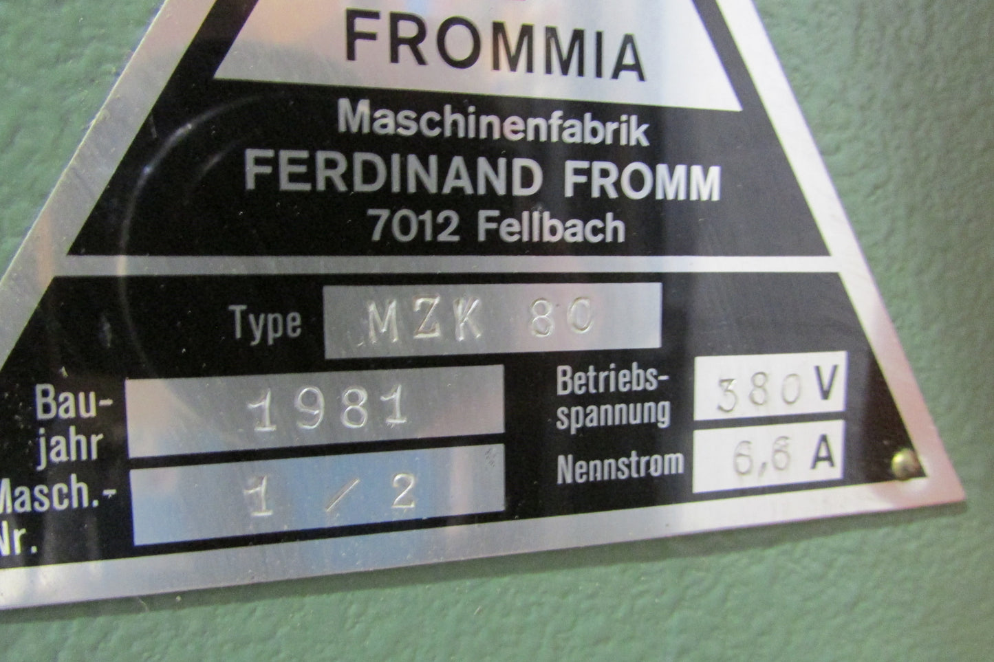 Frommia Kantenschleifmaschine MZK 80 - Gebrauchtmaschine