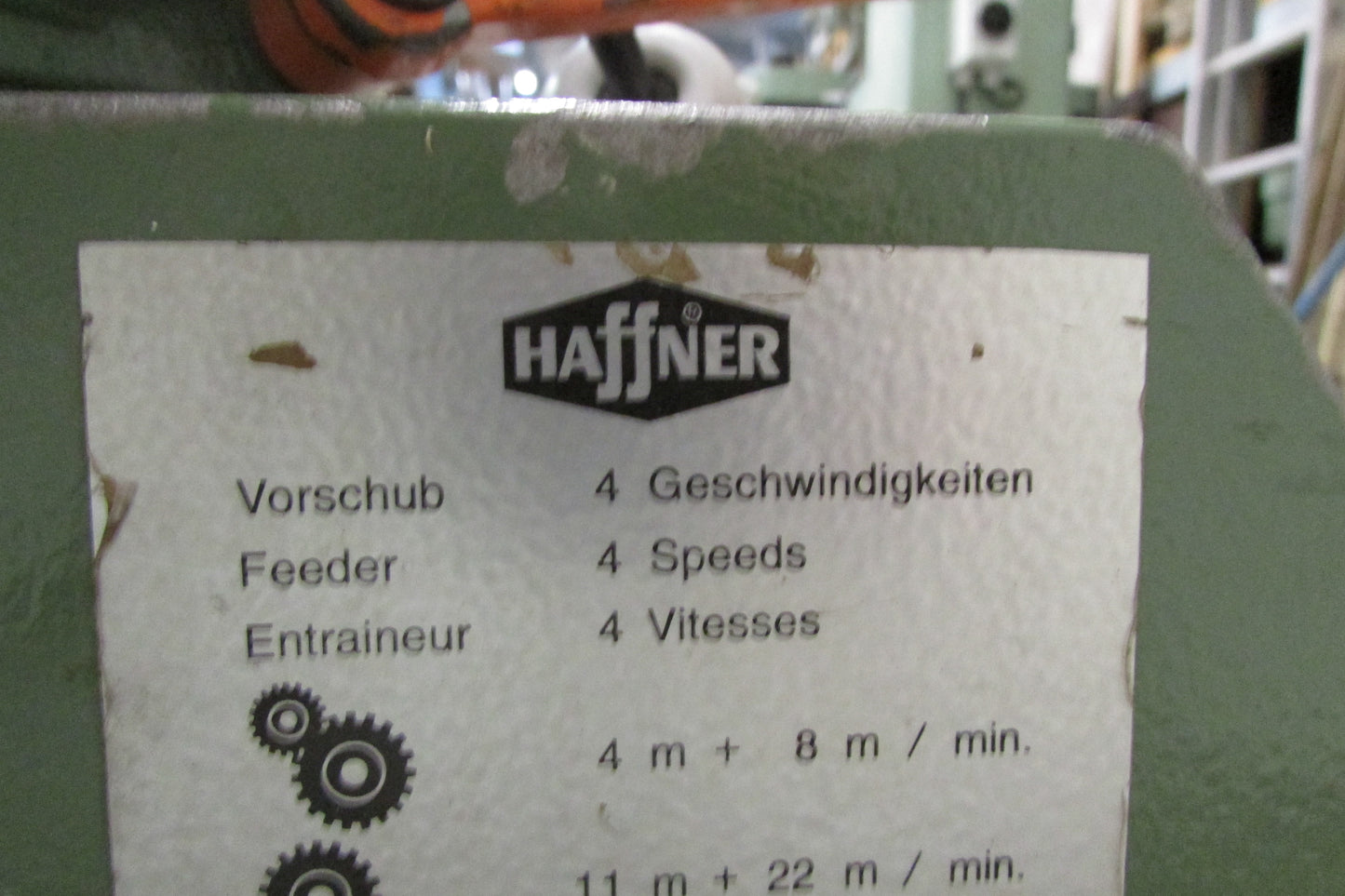 Haffner Vorschub - 4 Rollen - 4 Geschw. - Gebrauchtmaschine