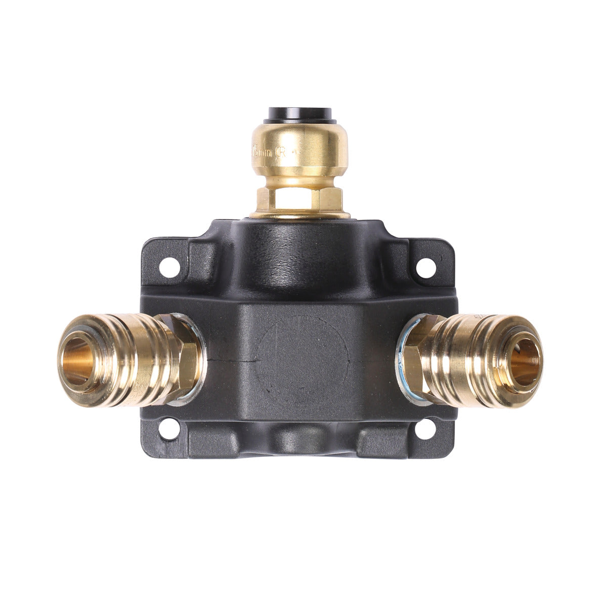 Druckluft Endverteilerdose mit zwei Einhandkupplungen 22 mm