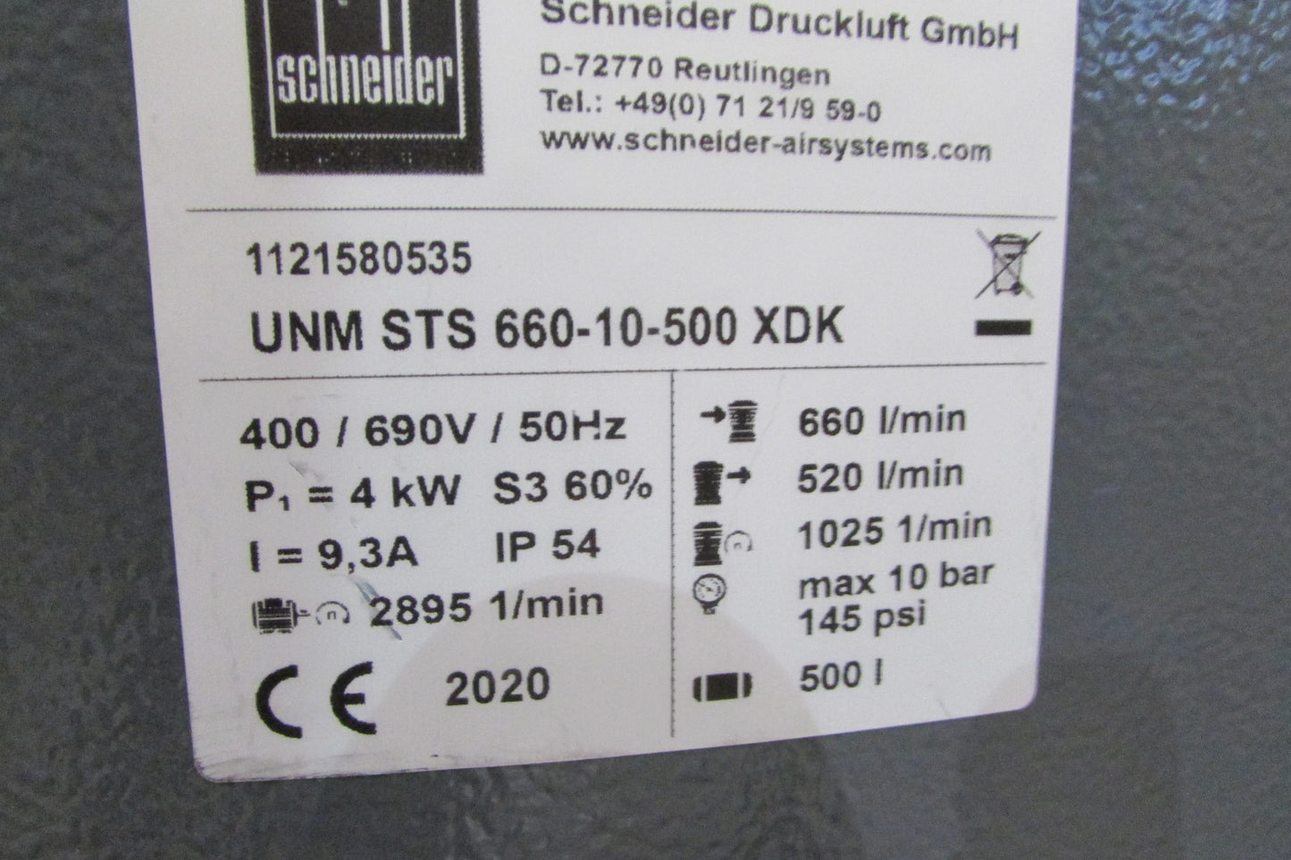 Schneider-Airsystems UNM STS 660-10-500 XDK