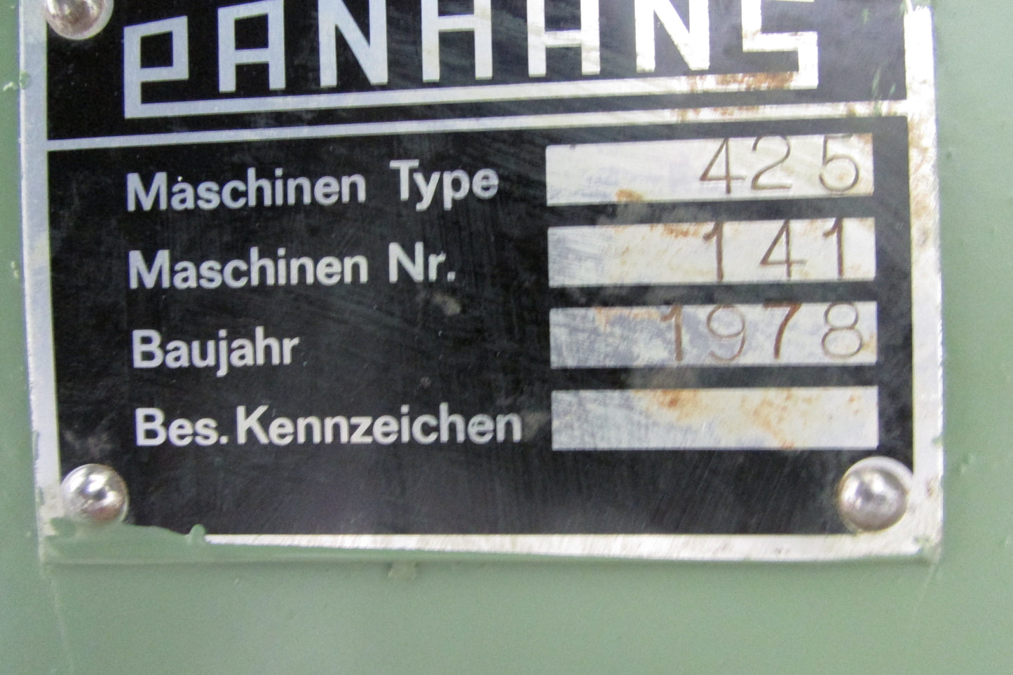 Panhans Dickenhobelmaschine Typ 425