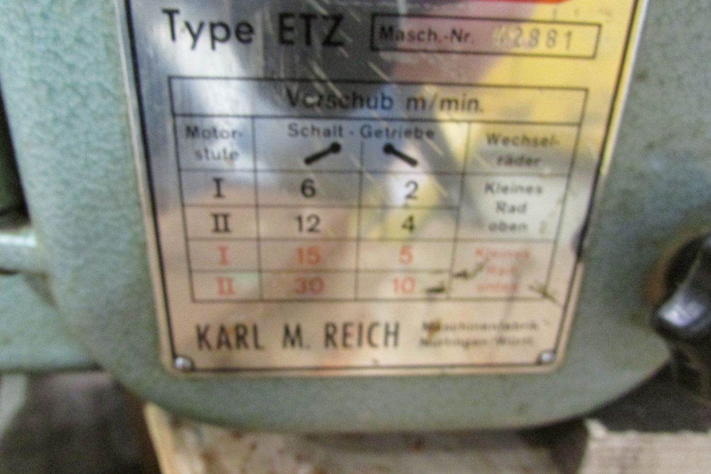 Vorschub HolzHer ET 117 - Nr. 1 - gebraucht