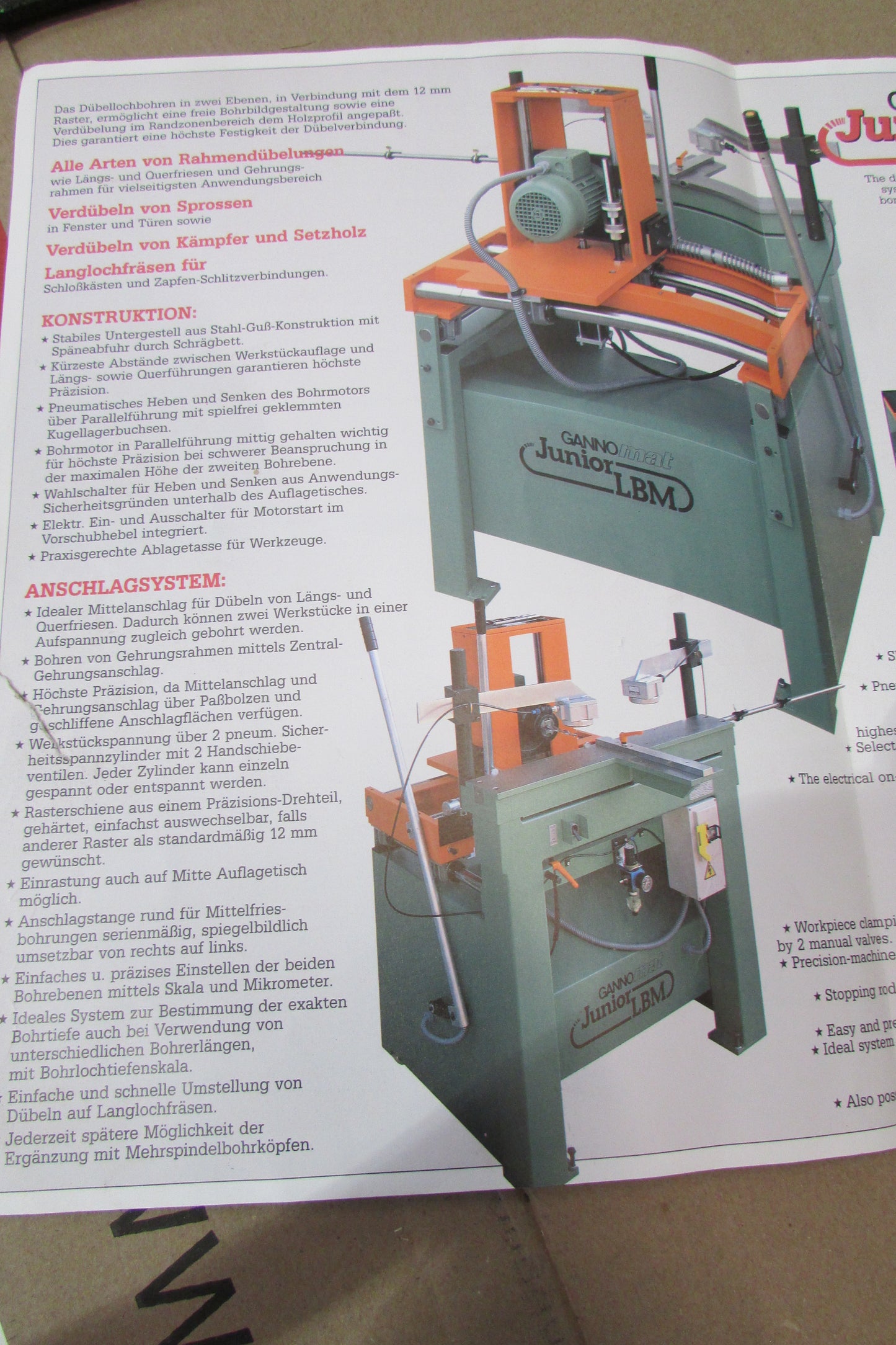Ganner Langlochbohrmaschine LBM JUNIOR - gebraucht