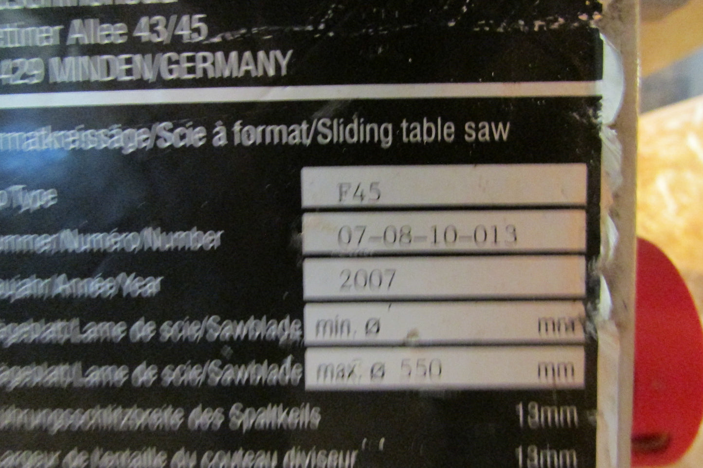ALTENDORF F45 Formatkreissäge - gebraucht