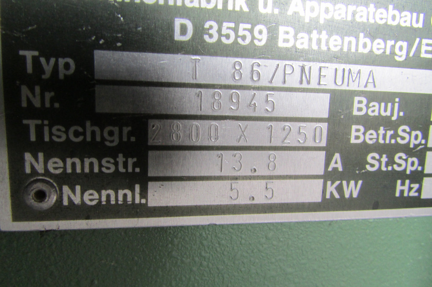 Johannsen Langbandschleifmaschine T86 PNEUMA - Gebrauchtmaschine