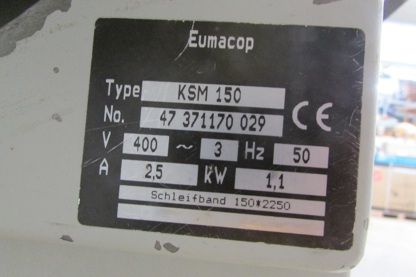 EUMACOP Kantenschleifmaschine KSM 150