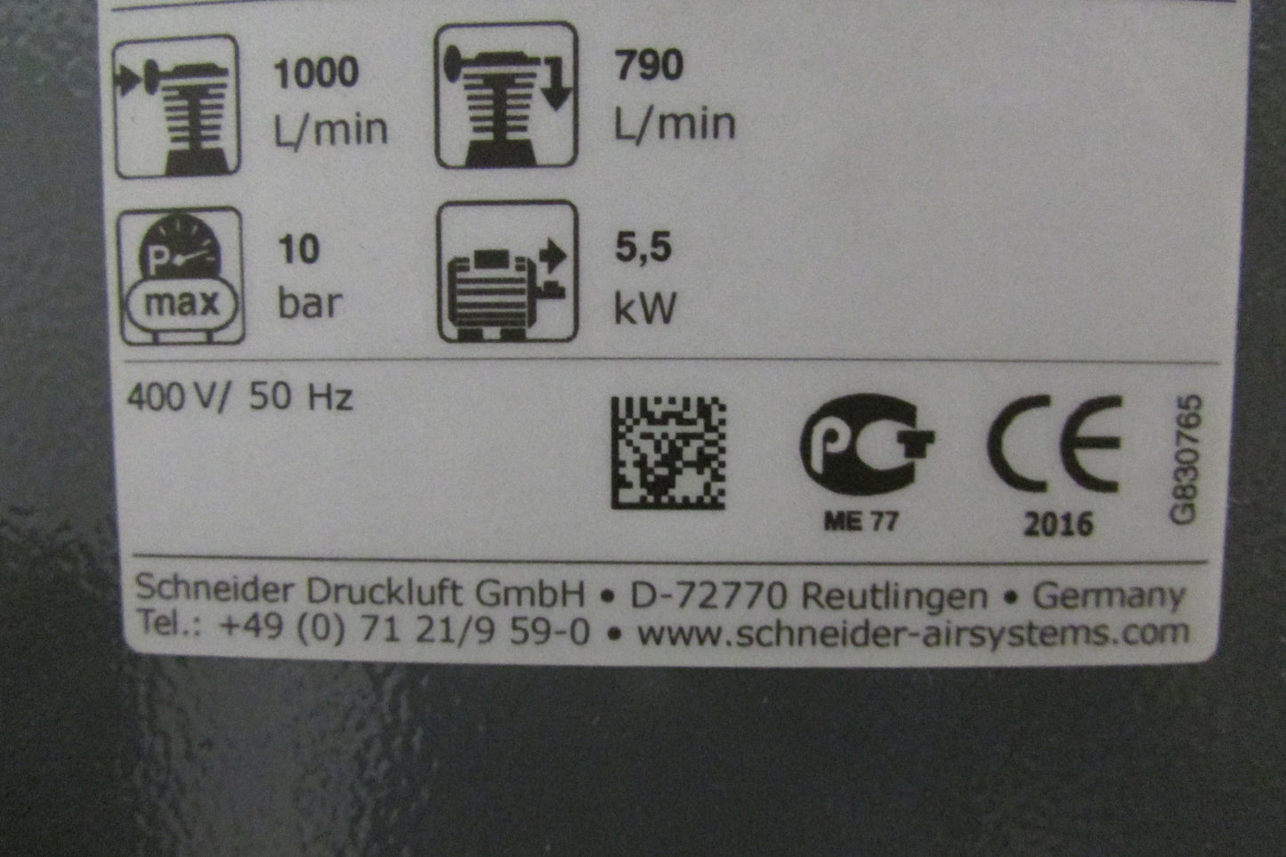 SCHNEIDER Airsystems Kompressor UNM STS 1000-10-270 - Gebrauchtmaschine 2016