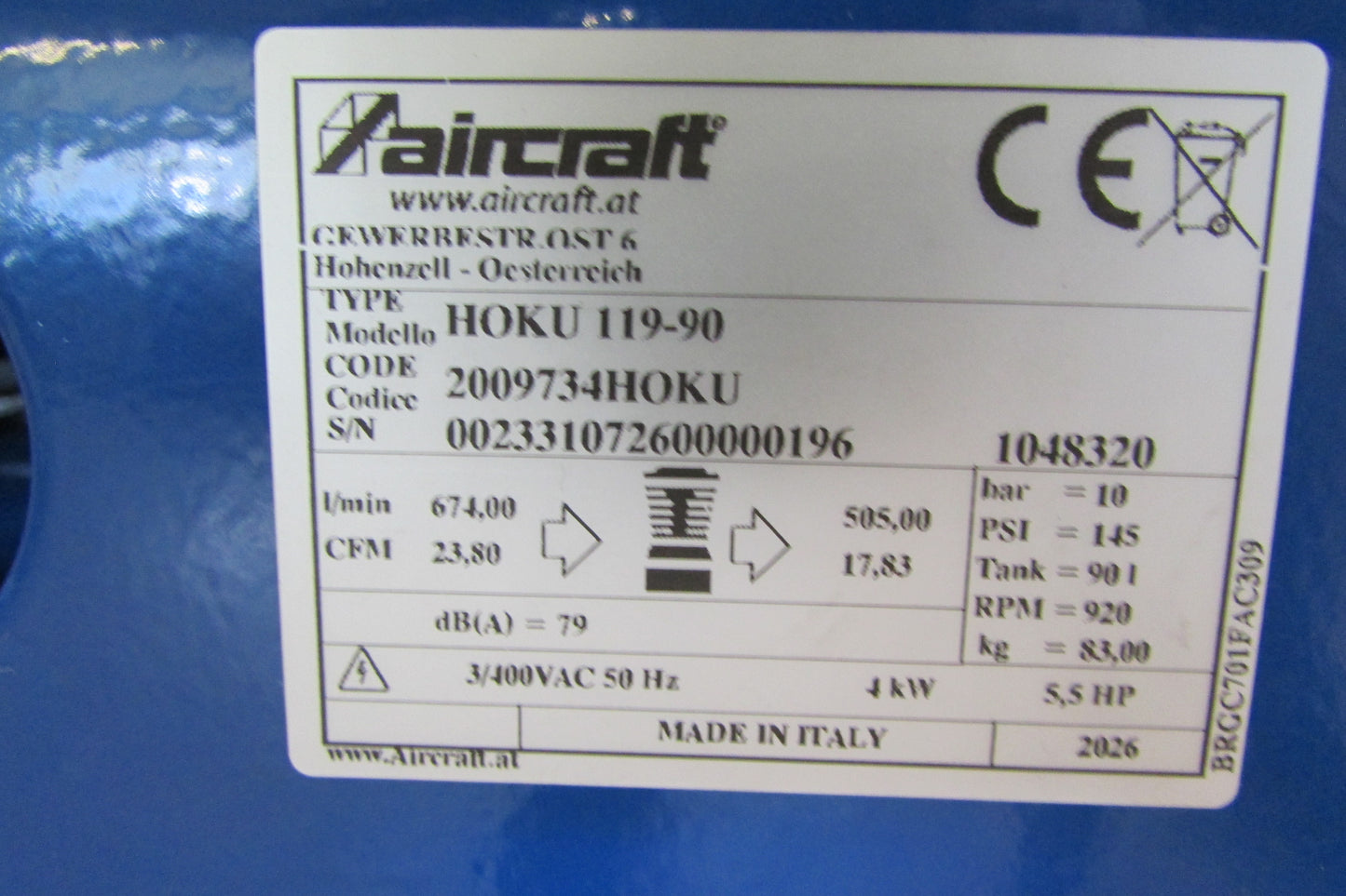 HoKuTech Kompressor hoku 119-90 - Neumaschine